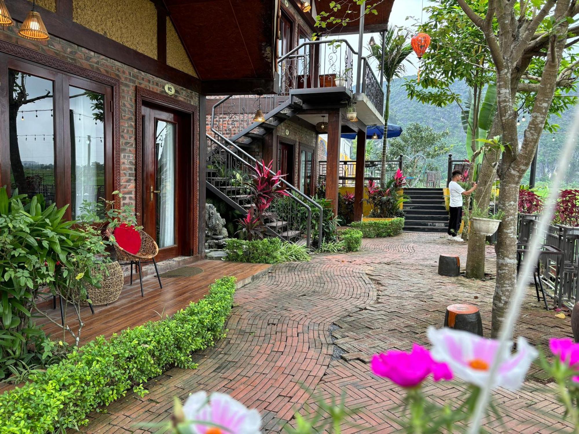Ferienwohnung Papaya Bungalow & Rice Fields Ninh Binh Exterior foto