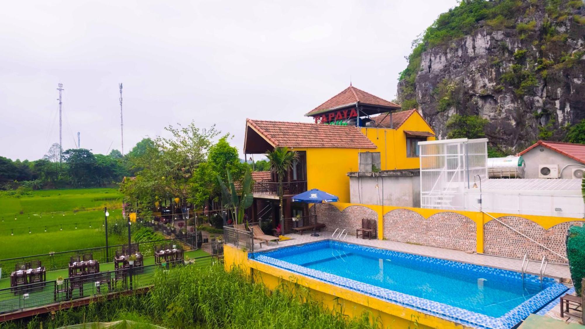 Ferienwohnung Papaya Bungalow & Rice Fields Ninh Binh Exterior foto