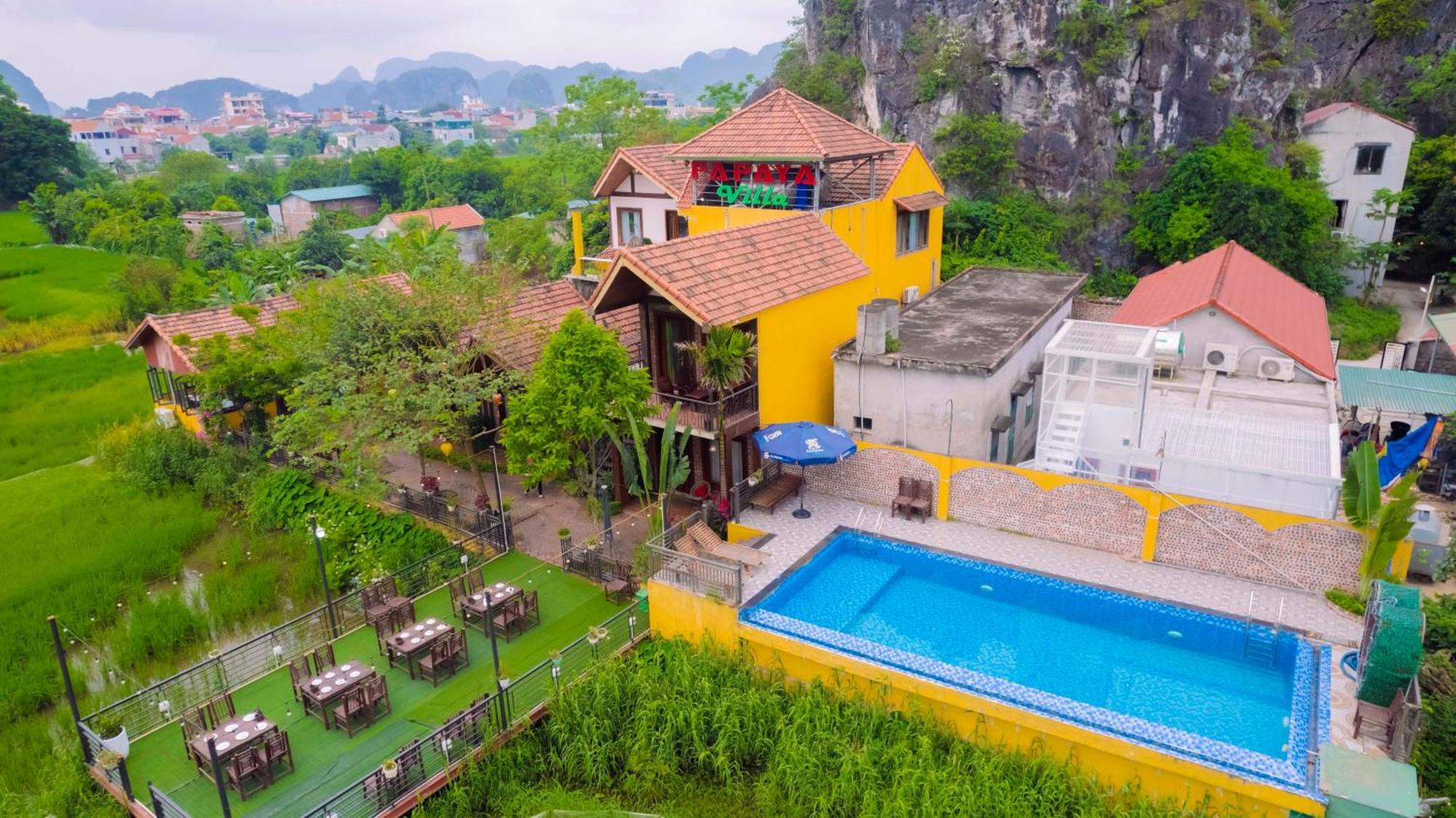 Ferienwohnung Papaya Bungalow & Rice Fields Ninh Binh Exterior foto